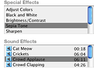 Special effects and Sound Effects