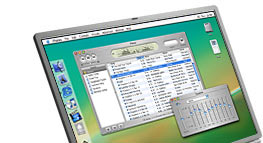 PowerBook G4 med iTunes