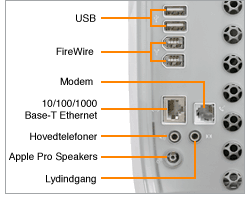 Bagsiden af Power Mac G4.