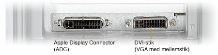 ADC- og DVI-porte