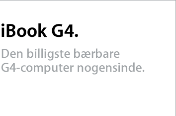 iBook G4. Den billigste bærbare G4-computer nogensinde.