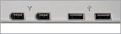 USB- + FireWire-porte