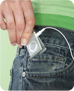 Stter iPod shuffle fast til lomme