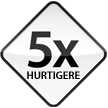 5x hurtigere