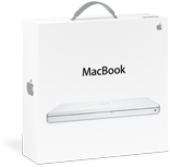 Kasse med MacBook.