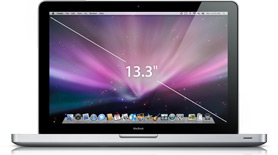 13-inch MacBook showing display.
