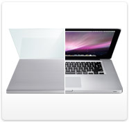 Illustration of MacBook Pro laptop materials overlayed on MacBook laptop