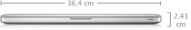 15-inch MacBook Pro with dimensions.