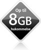 Op til 8 GB lagringsplads