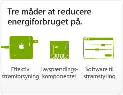 Tre måder at reducere energiforbruget på: Effektiv strømforsyning, lavspændingskomponenter, software til strømstyring.