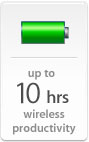 up to 10 hrs wireless productivity