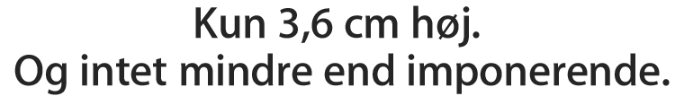 Kun 3,6 cm høj. Og intet mindre end imponerende.