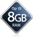 Op til 8 GB RAM