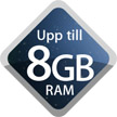 Op til 8 GB RAM