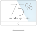 75% mindre genskin 