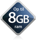 Op til 8 GB ram