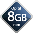 Op til 8 GB ram