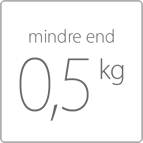 mindre end 0,5 kg