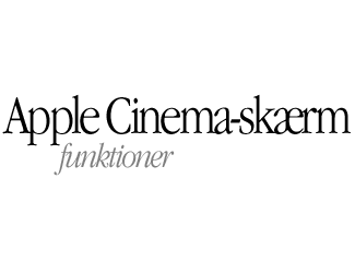 Apple Cinema Display features