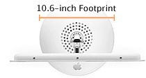 10.6-inch footprint