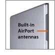Built-in AirPort antennas